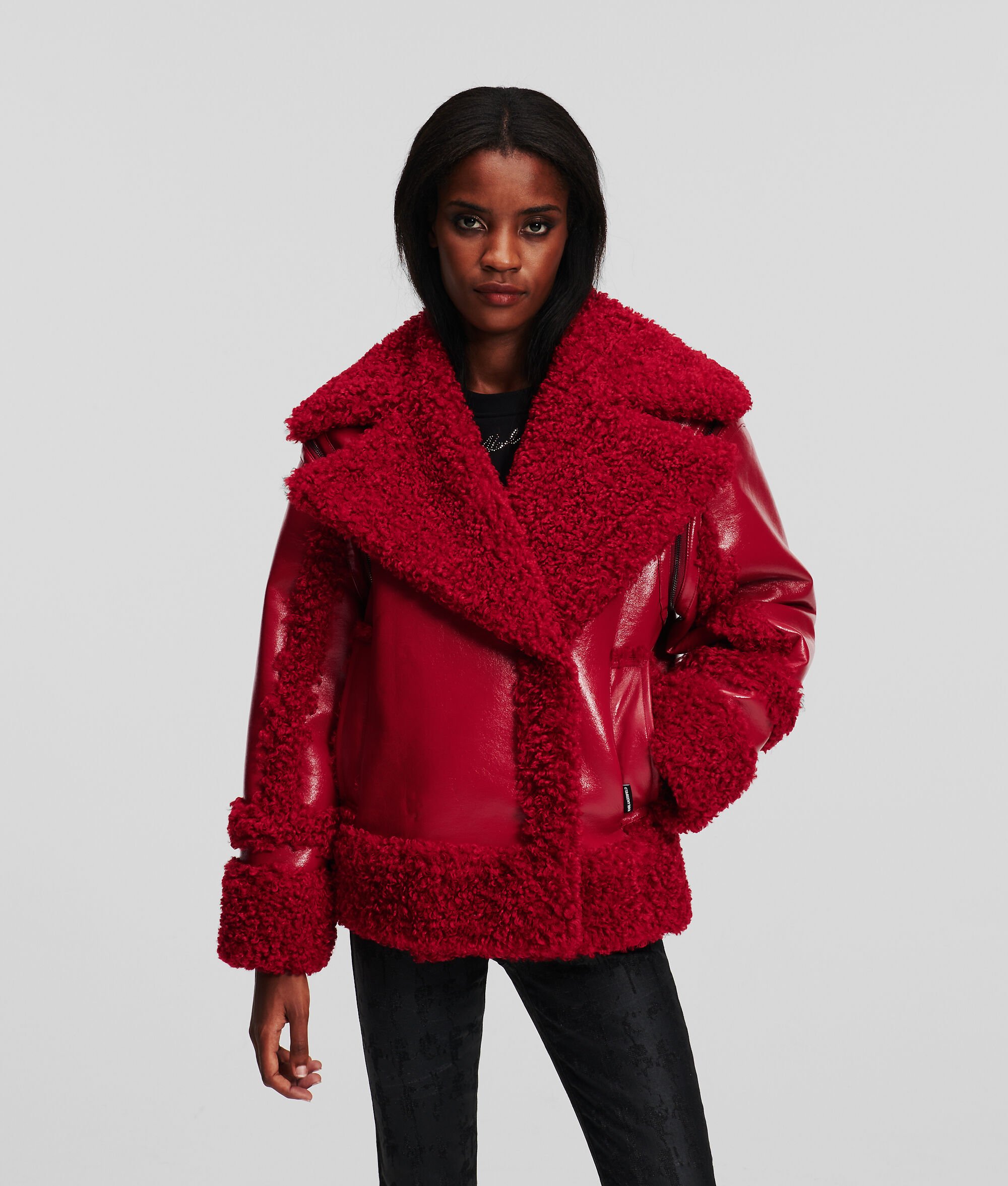 (image for) Incomparable FAUX-SHEARLING AVIATOR JACKET